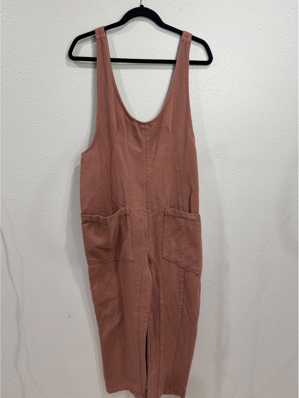 Wish List Jeans Rust Terracotta Sleeveless Jumpsuit Overalls Medium